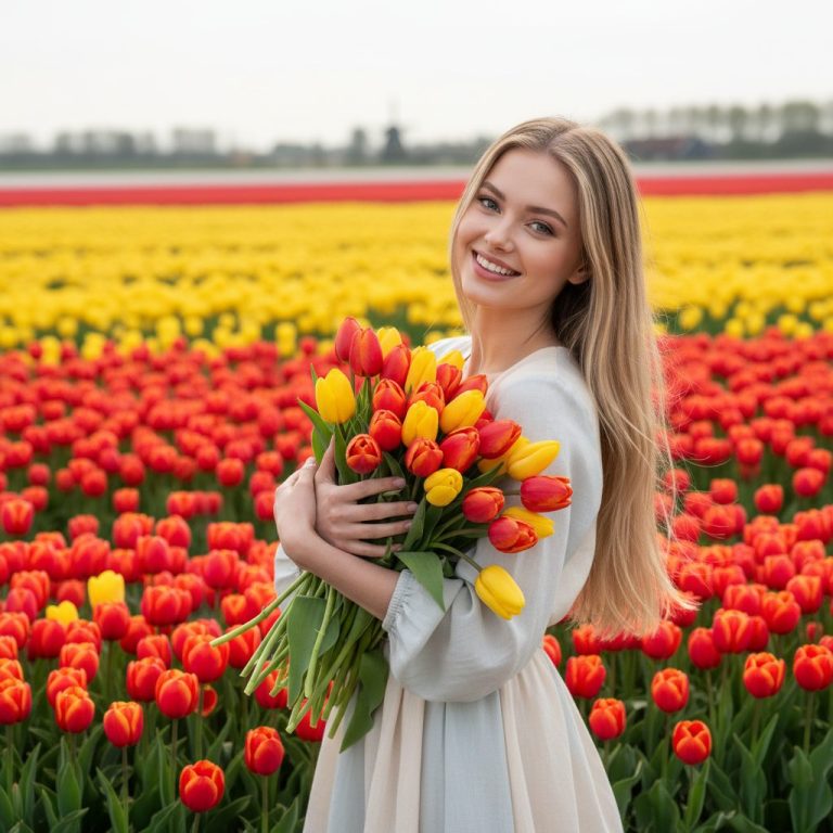 С тюльпанами